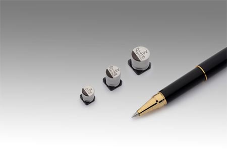 耐久試験後ESR規定チップ形アルミ電解コンデンサ
「UCHシリーズ」を定格拡充