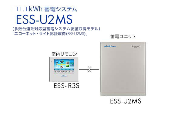 12kWh 蓄電システム ESS-U2LS