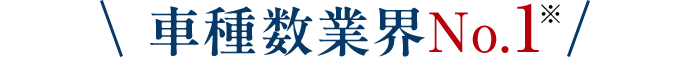 車種数業界No.1