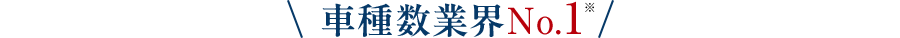 車種数業界No.1